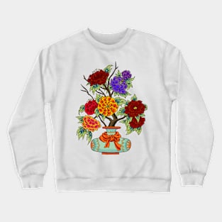 Minhwa: Peony Vase C Type (Korean traditional/folk art) Crewneck Sweatshirt